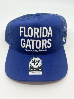 Florida Gators ‘47 Brand Hitch Blue/White Snapback Hat Cap Trucker Mesh - *NEW*